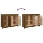 Solid pine wood sideboard in honey brown color, 100x35x74 cm by vidaXL, Sideboards - Ref: Foro24-814562, Price: 101,87 €, Dis...