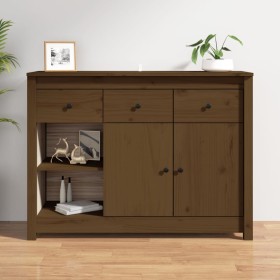 Honigbraunes Sideboard aus massiver Kiefer 100x35x74 cm von vidaXL, Sideboards - Ref: Foro24-814557, Preis: 194,58 €, Rabatt: %