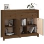 Honigbraunes Sideboard aus massiver Kiefer 100x35x74 cm von vidaXL, Sideboards - Ref: Foro24-814557, Preis: 194,58 €, Rabatt: %