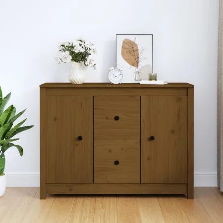 Honigbraunes Sideboard aus massivem Kiefernholz, 100 x 35 x 74 cm von vidaXL, Sideboards - Ref: Foro24-814567, Preis: 109,37 ...
