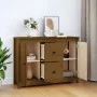 Honigbraunes Sideboard aus massivem Kiefernholz, 100 x 35 x 74 cm von vidaXL, Sideboards - Ref: Foro24-814567, Preis: 109,37 ...