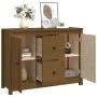 Honey brown solid pine wood sideboard 100x35x74 cm by vidaXL, Sideboards - Ref: Foro24-814567, Price: 109,37 €, Discount: %