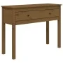 Honey brown solid pine wood console table 100x35x75 cm by vidaXL, Side tables - Ref: Foro24-814617, Price: 70,72 €, Discount: %