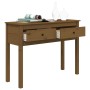 Honey brown solid pine wood console table 100x35x75 cm by vidaXL, Side tables - Ref: Foro24-814617, Price: 71,41 €, Discount: %