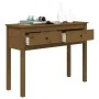Honey brown solid pine wood console table 100x35x75 cm by vidaXL, Side tables - Ref: Foro24-814617, Price: 70,72 €, Discount: %