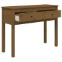 Honey brown solid pine wood console table 100x35x75 cm by vidaXL, Side tables - Ref: Foro24-814617, Price: 70,72 €, Discount: %