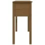 Honey brown solid pine wood console table 100x35x75 cm by vidaXL, Side tables - Ref: Foro24-814617, Price: 70,72 €, Discount: %