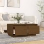 Massiver Couchtisch aus honigbraunem Kiefernholz, 80 x 50 x 35 cm von vidaXL, Couchtisch - Ref: Foro24-814442, Preis: 76,56 €...