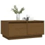 Solid honey brown pine wood coffee table 80x50x35 cm by vidaXL, Coffee table - Ref: Foro24-814442, Price: 76,56 €, Discount: %