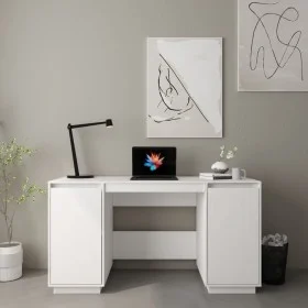 Schreibtisch aus massivem weißem Kiefernholz, 140 x 50 x 75 cm von vidaXL, Schreibtische - Ref: Foro24-814325, Preis: 158,91 ...