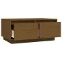 Solid honey brown pine wood coffee table 80x50x35 cm by vidaXL, Coffee table - Ref: Foro24-814442, Price: 76,56 €, Discount: %