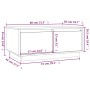 Massiver Couchtisch aus honigbraunem Kiefernholz, 80 x 50 x 35 cm von vidaXL, Couchtisch - Ref: Foro24-814442, Preis: 76,56 €...