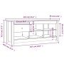 Schuhschrank Massivholz Kiefer honigbraun 110x38x45,5cm von vidaXL, Schuhregale und Schuhorganisatoren - Ref: Foro24-814597, ...