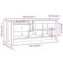 Solid pine wood shoe cabinet in honey brown color, 110x38x45.5cm by vidaXL, Shoe racks and shoe organizers - Ref: Foro24-8145...