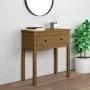 Honey brown solid pine wood console table 70x35x75 cm by vidaXL, Side tables - Ref: Foro24-814612, Price: 87,30 €, Discount: %