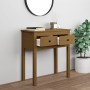 Honey brown solid pine wood console table 70x35x75 cm by vidaXL, Side tables - Ref: Foro24-814612, Price: 88,63 €, Discount: %