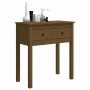 Honey brown solid pine wood console table 70x35x75 cm by vidaXL, Side tables - Ref: Foro24-814612, Price: 87,30 €, Discount: %