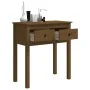 Honey brown solid pine wood console table 70x35x75 cm by vidaXL, Side tables - Ref: Foro24-814612, Price: 87,30 €, Discount: %