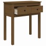 Honey brown solid pine wood console table 70x35x75 cm by vidaXL, Side tables - Ref: Foro24-814612, Price: 88,63 €, Discount: %