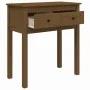 Honey brown solid pine wood console table 70x35x75 cm by vidaXL, Side tables - Ref: Foro24-814612, Price: 87,30 €, Discount: %
