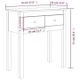 Honey brown solid pine wood console table 70x35x75 cm by vidaXL, Side tables - Ref: Foro24-814612, Price: 87,30 €, Discount: %