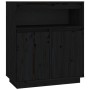 Solid black pine wood sideboard 70x34x80 cm by vidaXL, Sideboards - Ref: Foro24-814388, Price: 77,92 €, Discount: %