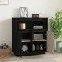Sideboard aus massivem schwarzem Kiefernholz, 70 x 34 x 80 cm von vidaXL, Sideboards - Ref: Foro24-814388, Preis: 77,92 €, Ra...