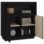 Solid black pine wood sideboard 70x34x80 cm by vidaXL, Sideboards - Ref: Foro24-814388, Price: 77,92 €, Discount: %