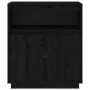 Solid black pine wood sideboard 70x34x80 cm by vidaXL, Sideboards - Ref: Foro24-814388, Price: 77,92 €, Discount: %