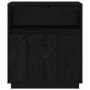 Solid black pine wood sideboard 70x34x80 cm by vidaXL, Sideboards - Ref: Foro24-814388, Price: 77,92 €, Discount: %