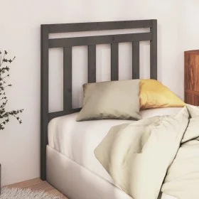 Solid gray pine wood bed headboard 81x4x100 cm by vidaXL, Headboards and footboards - Ref: Foro24-814071, Price: 32,67 €, Dis...