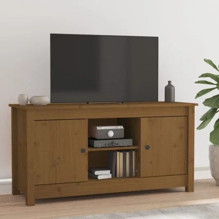 TV-Schrank aus massivem honigbraunem Kiefernholz, 103 x 36,5 x 52 cm von vidaXL, TV-Möbel - Ref: Foro24-814587, Preis: 78,32 ...
