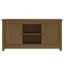 TV cabinet solid honey brown pine wood 103x36.5x52 cm by vidaXL, TV Furniture - Ref: Foro24-814587, Price: 78,32 €, Discount: %
