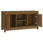 TV cabinet solid honey brown pine wood 103x36.5x52 cm by vidaXL, TV Furniture - Ref: Foro24-814587, Price: 78,32 €, Discount: %