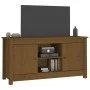 TV cabinet solid honey brown pine wood 103x36.5x52 cm by vidaXL, TV Furniture - Ref: Foro24-814587, Price: 78,32 €, Discount: %