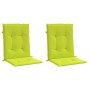 Cojín silla jardín respaldo bajo 2 uds tela Oxford verde claro