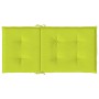 Cojín silla jardín respaldo bajo 2 uds tela Oxford verde claro