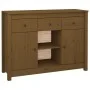 Aparador de madera maciza de pino marrón miel 100x35x74,5 cm de vidaXL, Aparadores - Ref: Foro24-814552, Precio: 109,37 €, De...