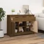 Aparador de madera maciza de pino marrón miel 100x35x74,5 cm de vidaXL, Aparadores - Ref: Foro24-814552, Precio: 109,37 €, De...