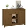 Aparador de madera maciza de pino marrón miel 100x35x74,5 cm de vidaXL, Aparadores - Ref: Foro24-814552, Precio: 109,37 €, De...