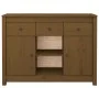 Aparador de madera maciza de pino marrón miel 100x35x74,5 cm de vidaXL, Aparadores - Ref: Foro24-814552, Precio: 109,37 €, De...