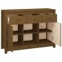 Aparador de madera maciza de pino marrón miel 100x35x74,5 cm de vidaXL, Aparadores - Ref: Foro24-814552, Precio: 109,37 €, De...