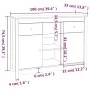 Aparador de madera maciza de pino marrón miel 100x35x74,5 cm de vidaXL, Aparadores - Ref: Foro24-814552, Precio: 109,37 €, De...