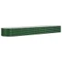 Green powder coated steel flower bed planter 368x80x36 cm by vidaXL, Pots and planters - Ref: Foro24-318928, Price: 67,32 €, ...