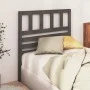 Cabecero de cama madera maciza de pino gris 81x4x100 cm de vidaXL, Cabeceros y pies de cama - Ref: Foro24-814121, Precio: 34,...