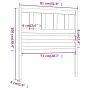 Cabecero de cama madera maciza de pino gris 81x4x100 cm de vidaXL, Cabeceros y pies de cama - Ref: Foro24-814121, Precio: 34,...
