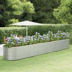 Steel planter with grey powder coating 554x100x68 cm by vidaXL, Pots and planters - Ref: Foro24-319087, Price: 244,94 €, Disc...