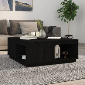 Mesa de centro madera maciza de pino negro 100x101x40,5 cm de vidaXL, Mesas de centro - Ref: Foro24-814523, Precio: 205,64 €,...