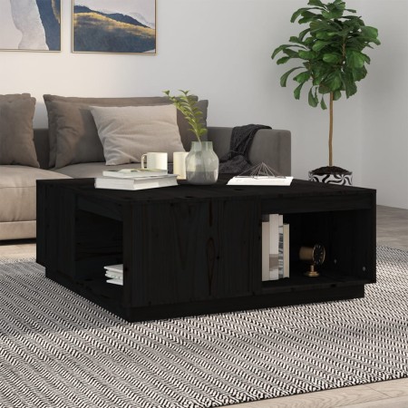 Couchtisch aus massivem schwarzem Kiefernholz, 100 x 101 x 40,5 cm von vidaXL, Couchtisch - Ref: Foro24-814523, Preis: 208,80...