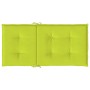 Cojín silla jardín respaldo bajo 6 uds tela Oxford verde claro